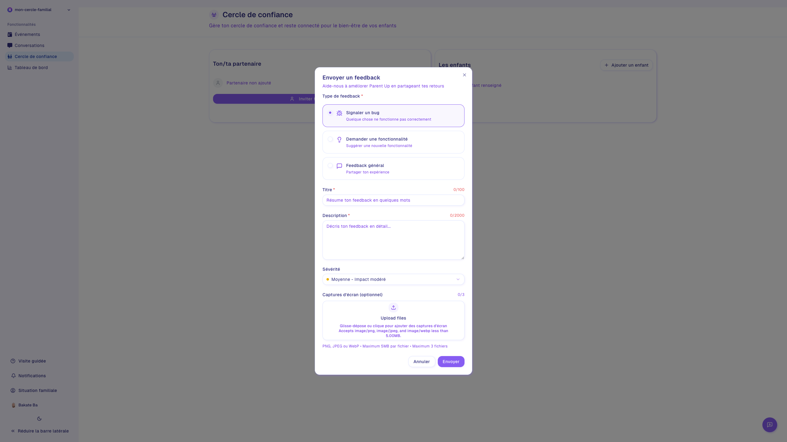 Feedback et rapports