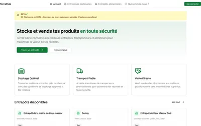 Aperçu de la plateforme TerralHub