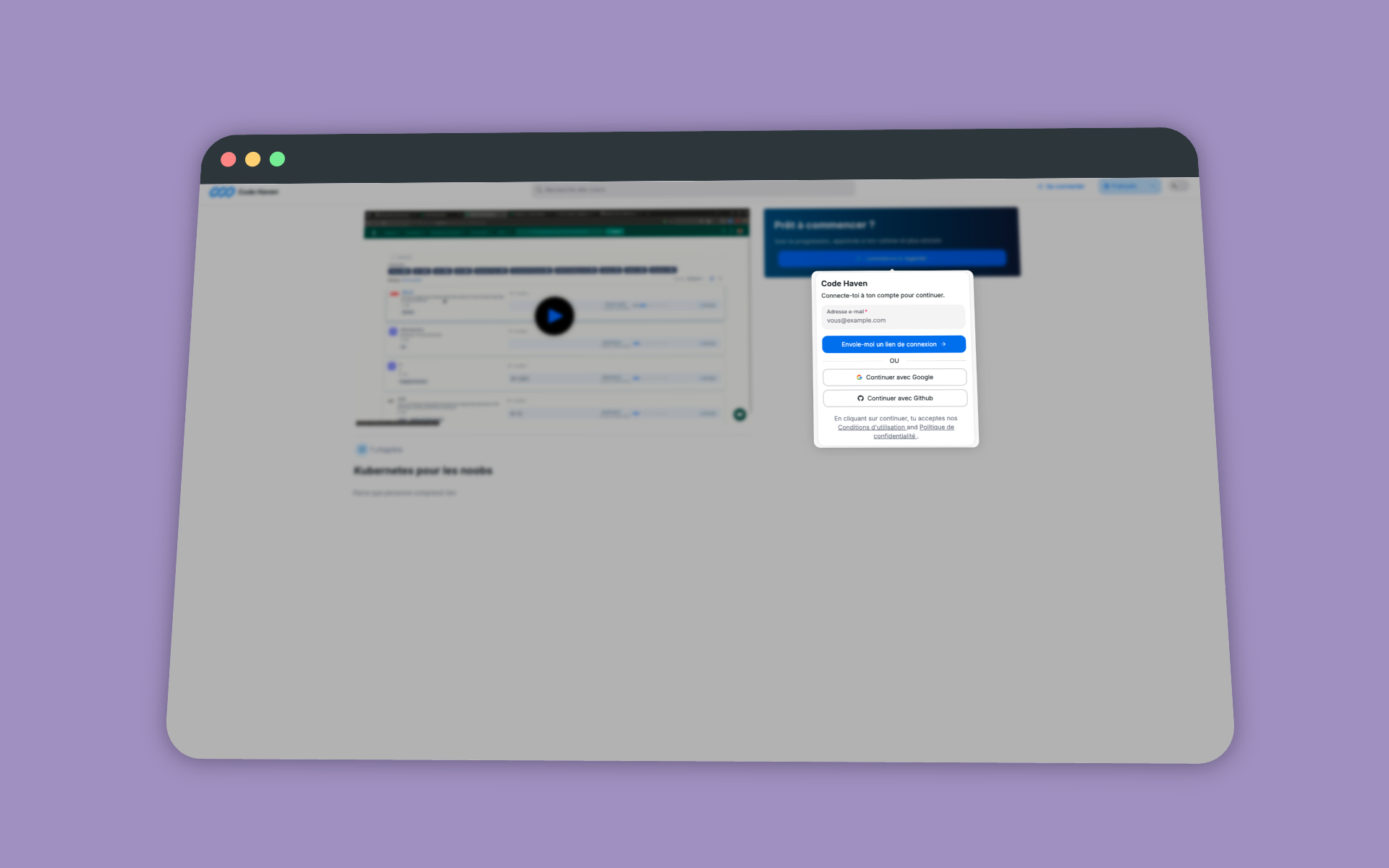 Texte alternatif pour une page protégée de CodeHaven